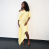 Robe asymétrique jaune
