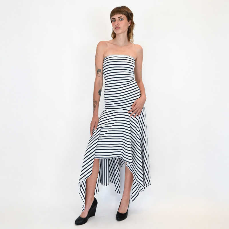 Robe bustier rayée