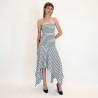 Robe bustier rayée