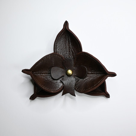 copy of Orchidée en cuir bordeaux