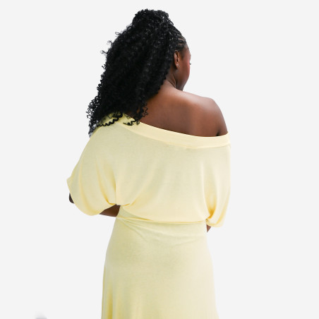 Robe asymétrique jaune