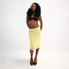 Jupe en mesh couleur citron