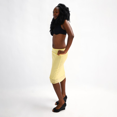 Jupe en mesh couleur citron